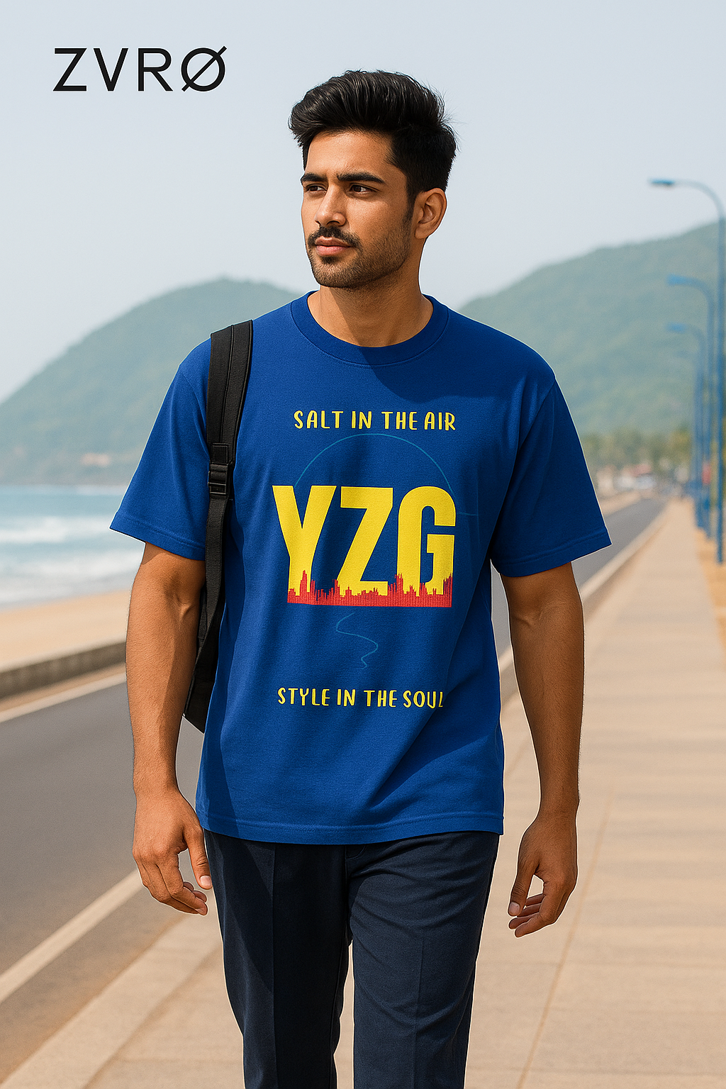 YZG Unisex Oversized T-Shirt – Salt in Sea, Style in Soul | ZVRØ x Vizag