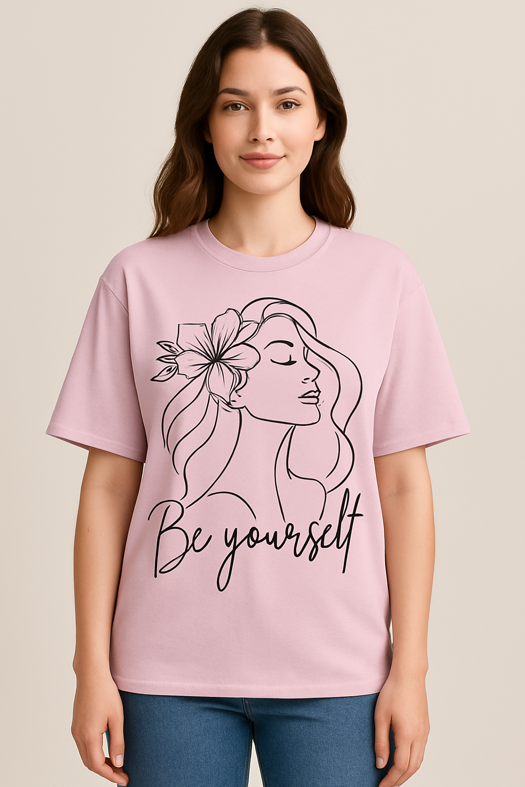 ZVRØ "Be Yourself" Oversized Graphic Tee