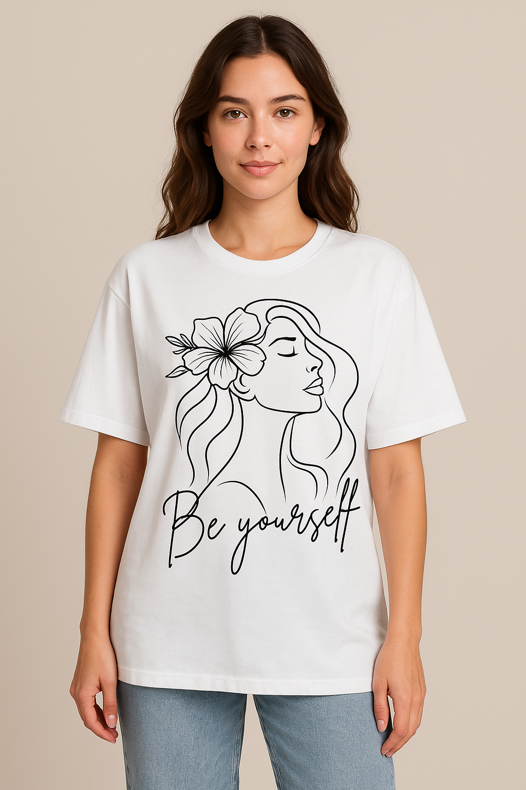 ZVRØ "Be Yourself" Oversized Graphic Tee