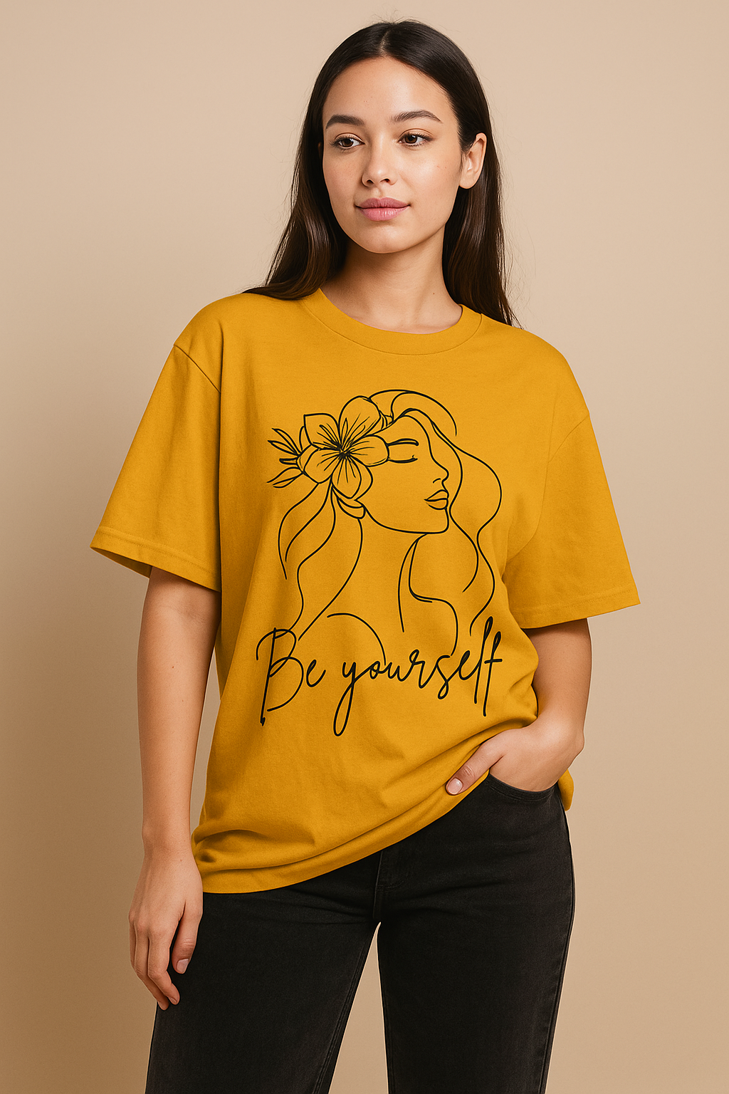 ZVRØ "Be Yourself" Oversized Graphic Tee