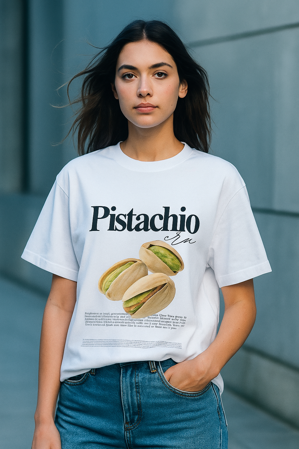 ZVRØ Unisex Terry Oversized Pistachio Graphic T-Shirt – Premium Streetwear Tee